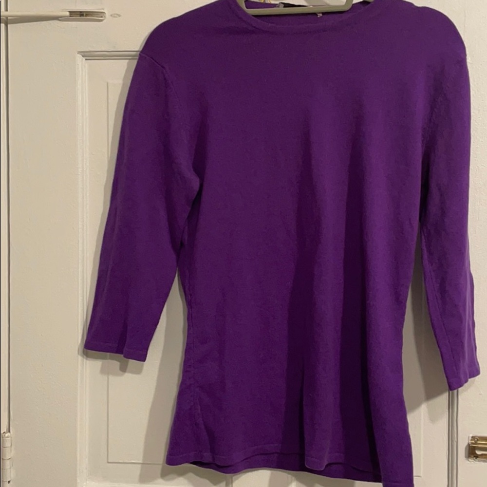 Vibrant purple cashmere sweater